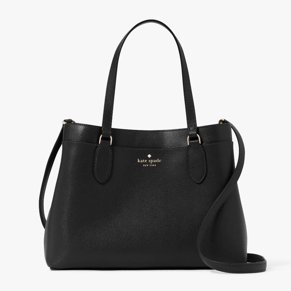 New Kate Spade Sienna Satchel Grain Leather Black - Picture 1 of 5